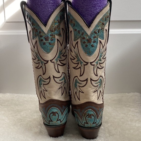 MOVING SALE! Tony Lama Vaquero Turquoise Cassidy Cowgirl Boot - Picture 12 of 17